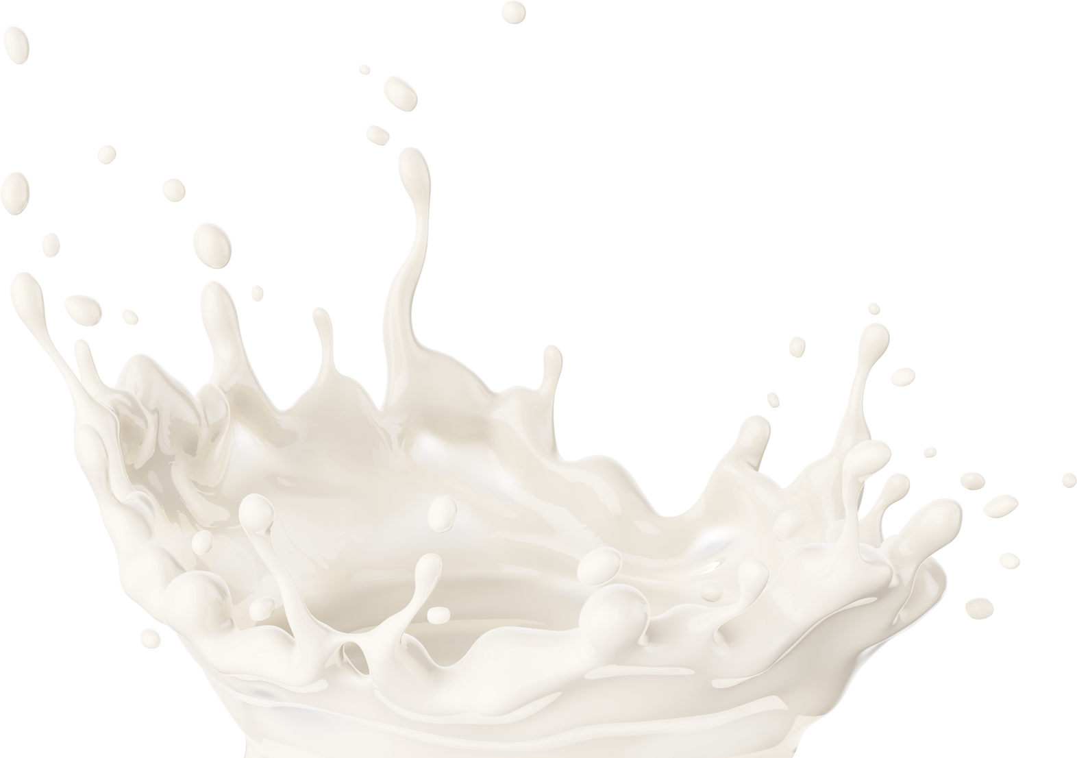 Milk or yoghurt splash crown. Dairy product PNG