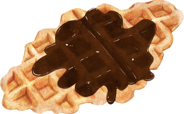 Croffle with Chocolate sauce